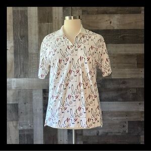 Men’s Tobasco polo shirt medium preppy golf outdoor sporty hot sauce chili